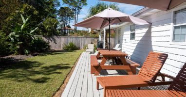 Relax   And let your pup do the same in the fenced back yard.