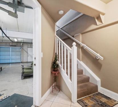 Entrance To Garage and Main Floor Upstairs