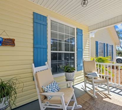 Slow down, sip something sweet, and soak up the sea breeze and listen to the ocean waves relaxing on the front porch rockers.