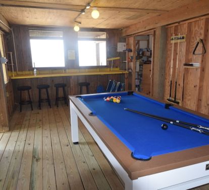 Pool table under the house