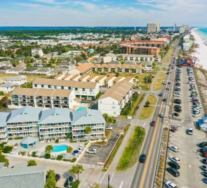 The complex sits in the most perfect location. Great area for long walks on the beach, bike rides, and a perfect pool or beach day!