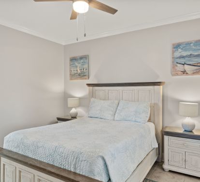 Queen master bedroom with full bath