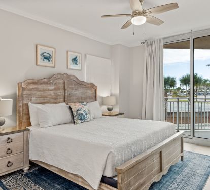 Master bedroom: king bed and full bathroom