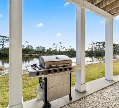 Back Patio with private propane grill