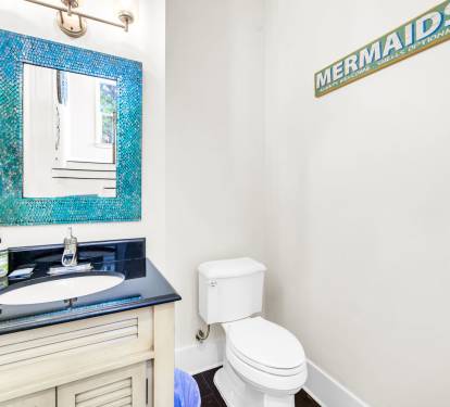 Powder room on first floor.