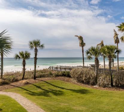 The view from the patio at the Emerald Vista. 