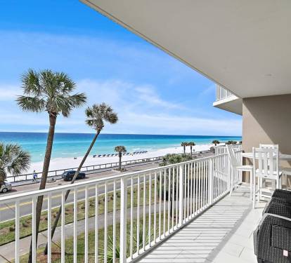 Outdoor seating for meals or morning coffee with a view