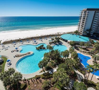 Beachfront resort pool