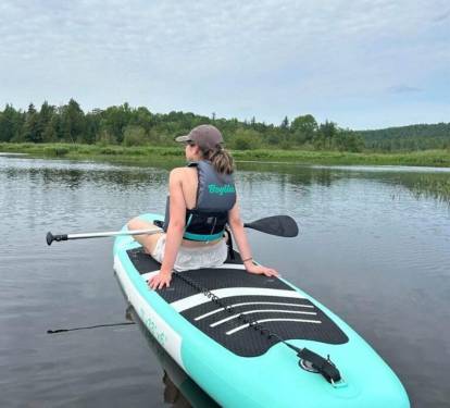 Paddle the local lakes for a scenic adventure with one of our paddleboards.