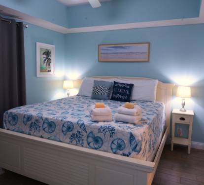 MBR with 40 HDTV, Hotel Safe and attached full Ensuite Master Bath.