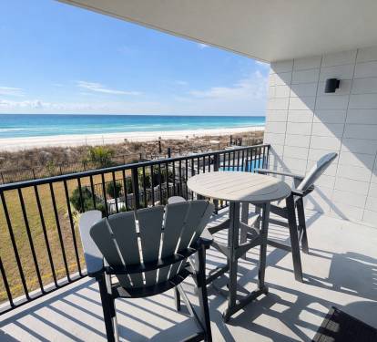 Relax with stunning Gulf views from our updated balcony!