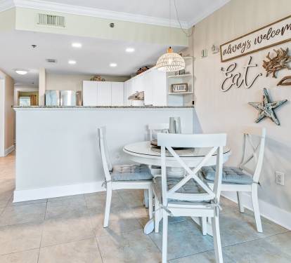 Have a home-cooked fish dinner in the cutest coastal-eclectic dining area! 