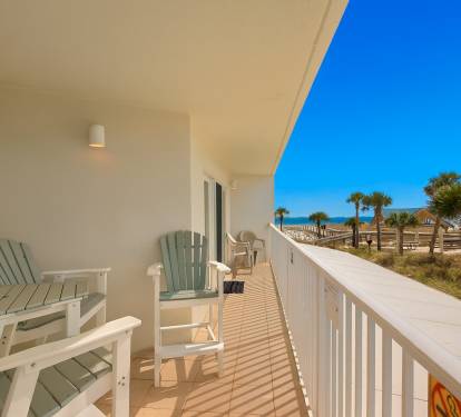 Spacious balcony for watching sunsets