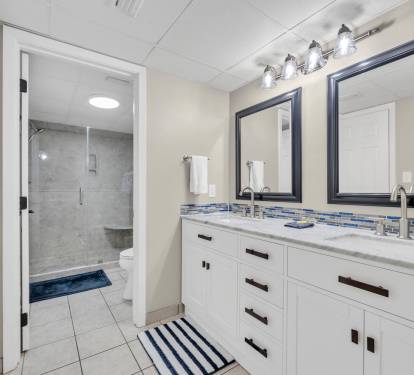 Master bath double vanity