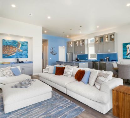 living area toward kitchen