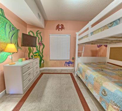 See how big the bunks are? With own tv. 