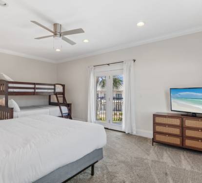 Bedroom 5 — king bed with twin bunks