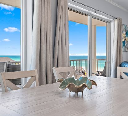 Dining area with GULF VIEWS