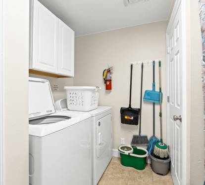 Laundry room, full size washer and dryer