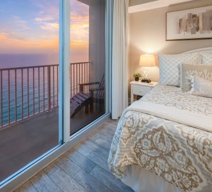 Fall asleep to the sound of the waves and wake up to this view.