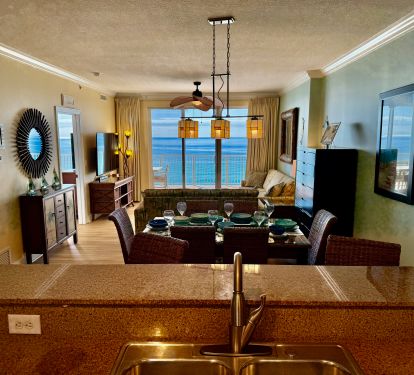 View from the kitchen to the Gulf!