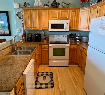 Granite counters,  updated lighting and brand new LVP flooring. 
