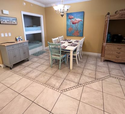 Dining area with the Built in Bunk Beds