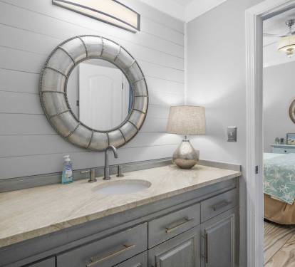 Two Full Bathrooms - Fresh, clean, and ready for your group to rinse off the sand and get ready for fun.