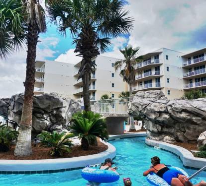 Lazy river with tubes available for everyone! 