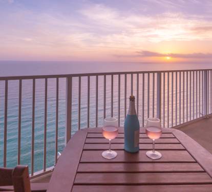 Wine, gulf breeze, and a view you wont forget