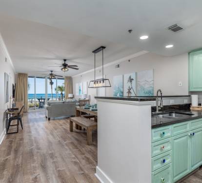 From the front entrance, you'll be dazzled by the decor and ocean views. 