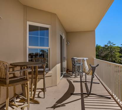 Spacious Balcony with Access from Living Room & Primary Bedroom