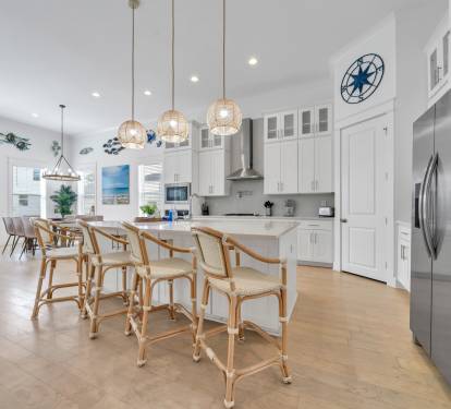 Large open concept kitchen and living space