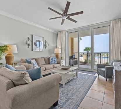 Lots of room for your whole crew, Candles sconces turn on at night for ambiance!