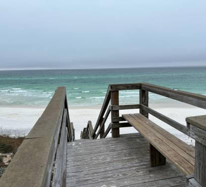 Just a short walk or quick LSV ride brings you to our private deeded beach access to enjoy stunning Gulf views and sugar-white sands. ?? Perfect place for a sunset view selfie!