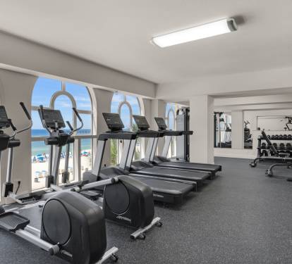 Gym on the 3rd floor with a view