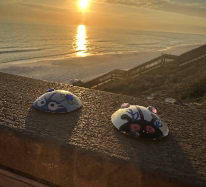 Sunset view from private deeded beach access