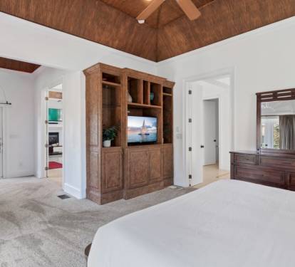 Primary suite with private lounge area and sleeper sofa
