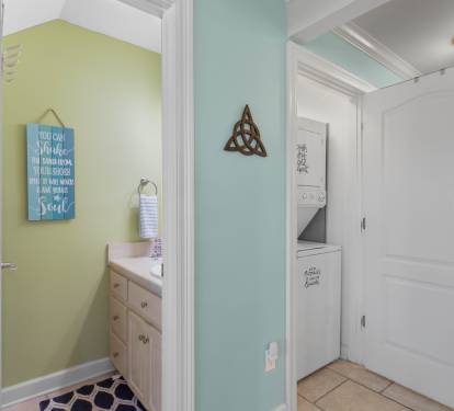 Downstairs Half Bath & Laundry Room