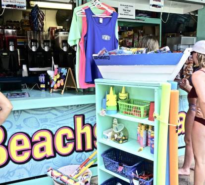 items available for purchase at Fudpuckers Beach Grill inside Waterscape.