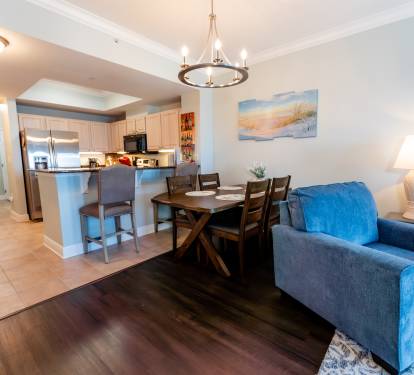 View in to Dining Area/Kitchen