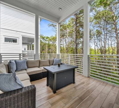 Enjoy the conversation and fire pit area on the second floor