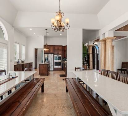 2 large dining tables 