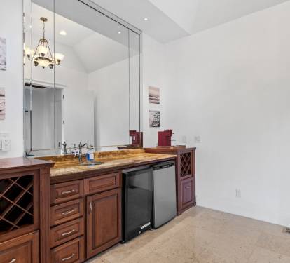 Wet bar out side the grand master suite