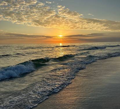 Sunset view from the private deeded beach access