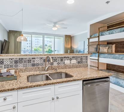 Each stay gets 1 paper towel roll and a few starter dishwasher pods.