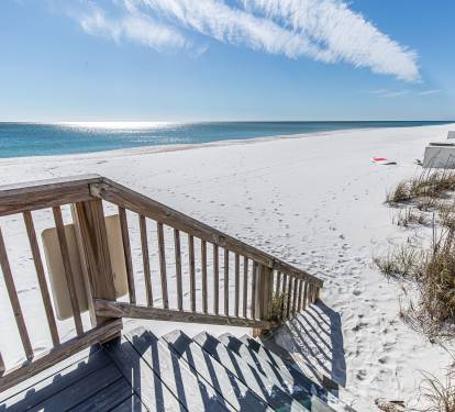 The sands of Navarre Beach on the Emerald Coast
