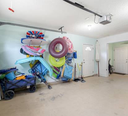 Garage with Pool Toys