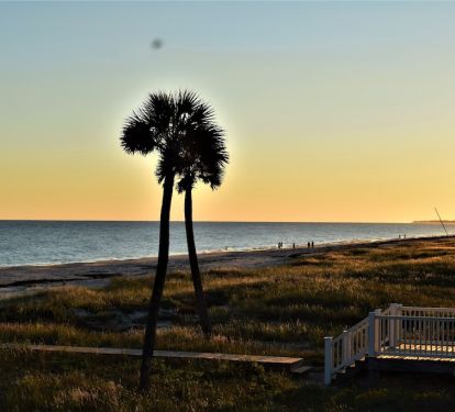 view from deck facing west