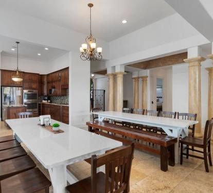 2 large dining tables 